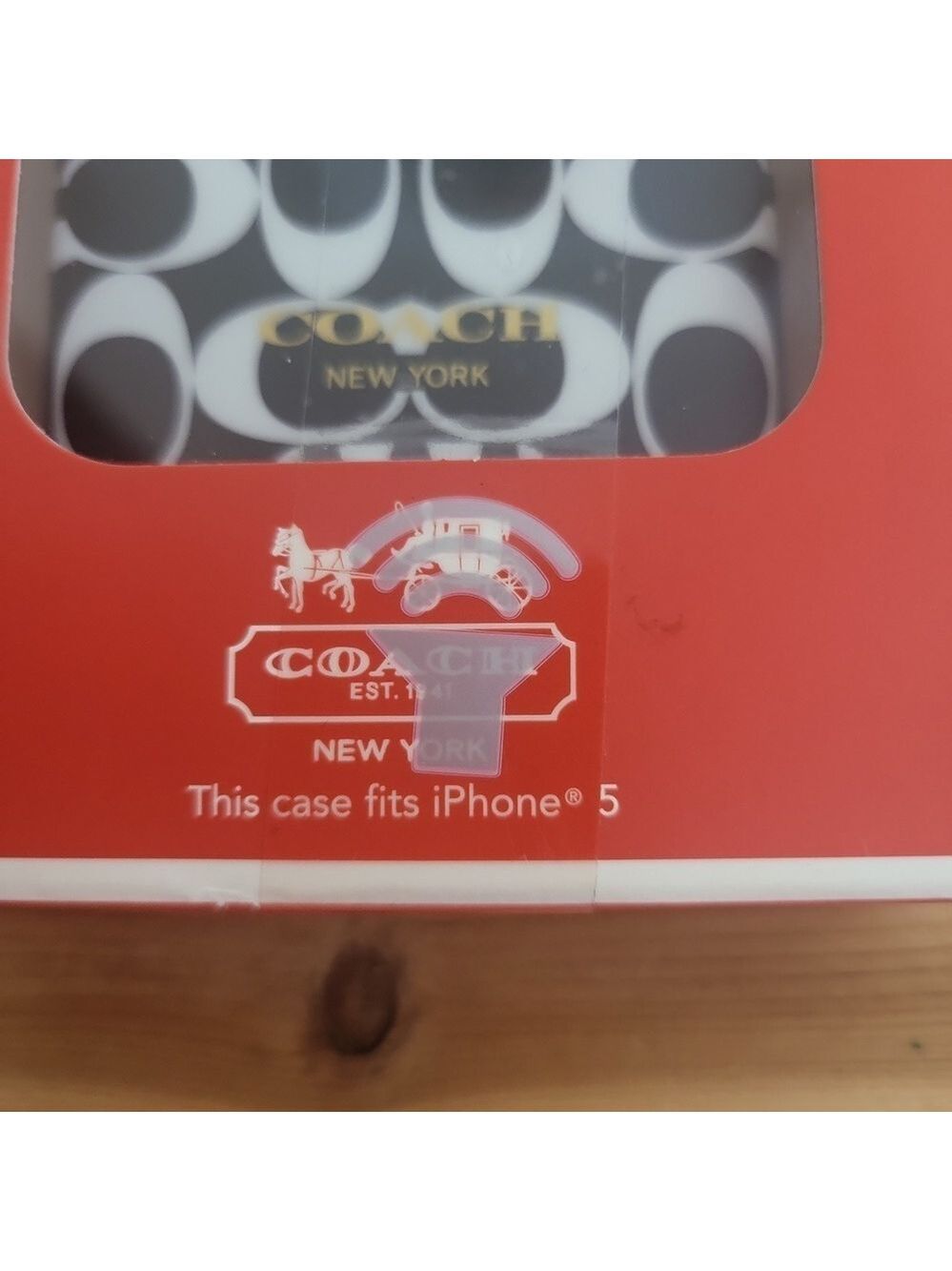 Vintage Coach Black & White Signature iPhone 5 Phone Case NWT NIB - Picture 6 of 6
